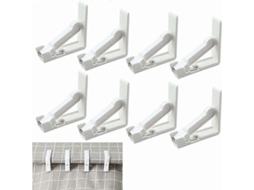 4 Abrazaderas de Mantel Antideslizantes de Plástico, Diseño de Resorte, para Mesa, Branco, Ideal para Piqueniques, Festas e Lar