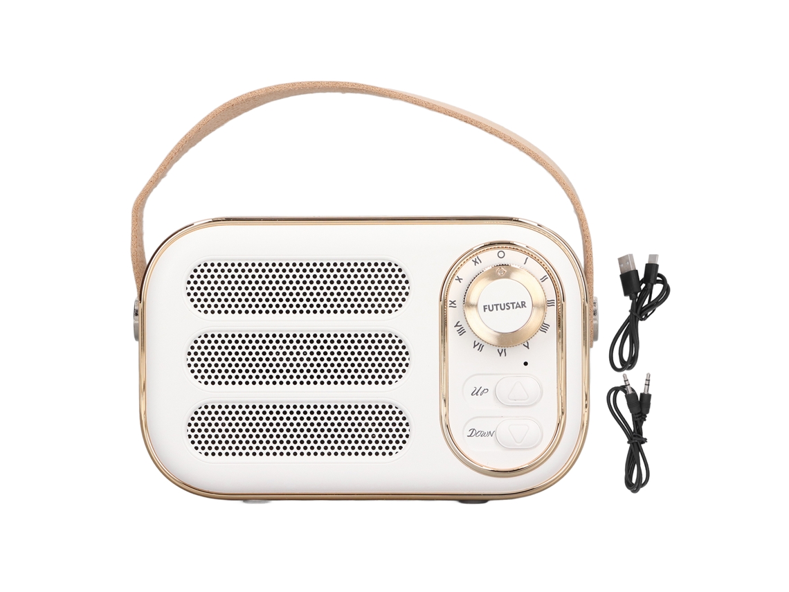 Laxiscreed Caixa De Som Bluetooth Compacta Com Design Retro E Som Com Baixos Fortes