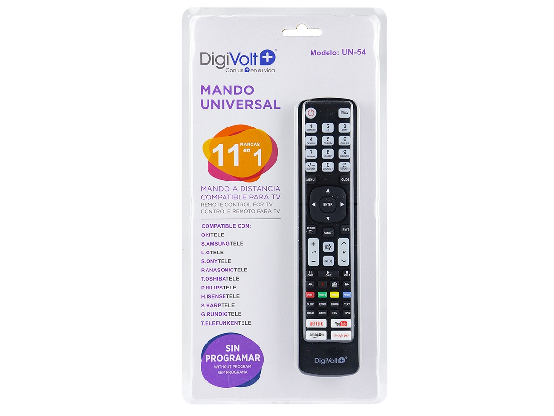 Comando Universal Para Smart Tv Digivolt Un54 (Preto) Worten.pt