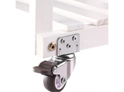 Conjunto de 4 Rodas Giratórias Pequenas de 25mm com Freio Parafusos 10*2 Placa L para Móveis Berço Armário Mesa