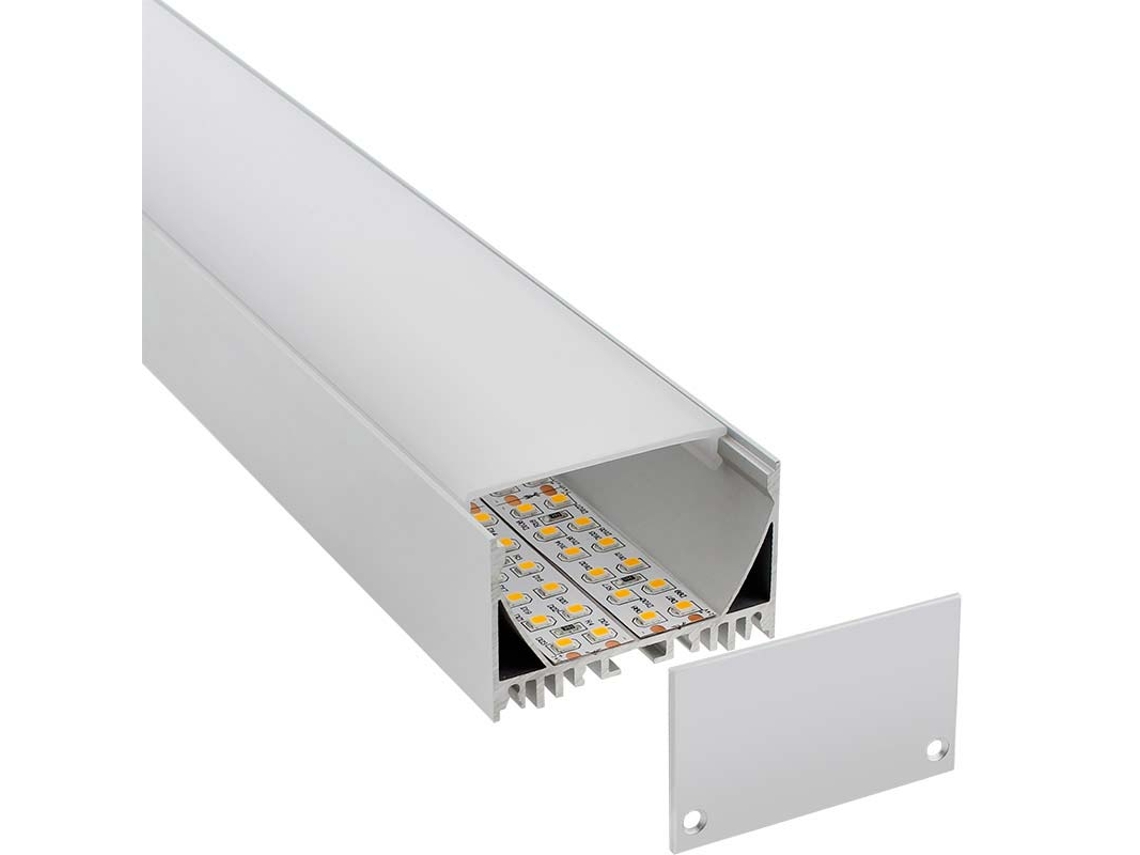 Perfil Aluminio Zak Para Fitas Led 2 Metros LEDBOX
