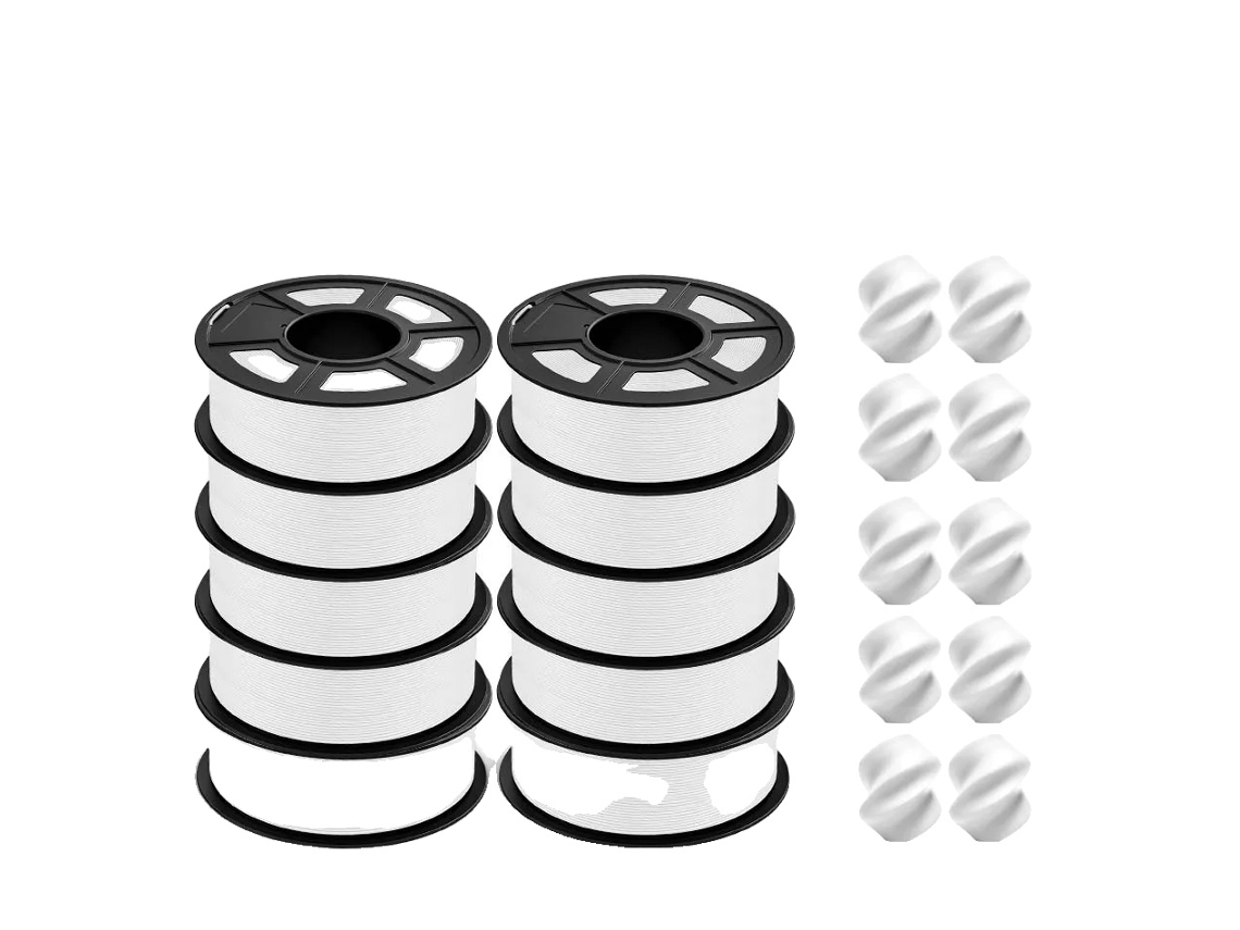 Filamento De Impressora 3d, Vários Materiais Disponíveis, Alta Resistência A Temperaturas,pla P Branco 11kg Oem