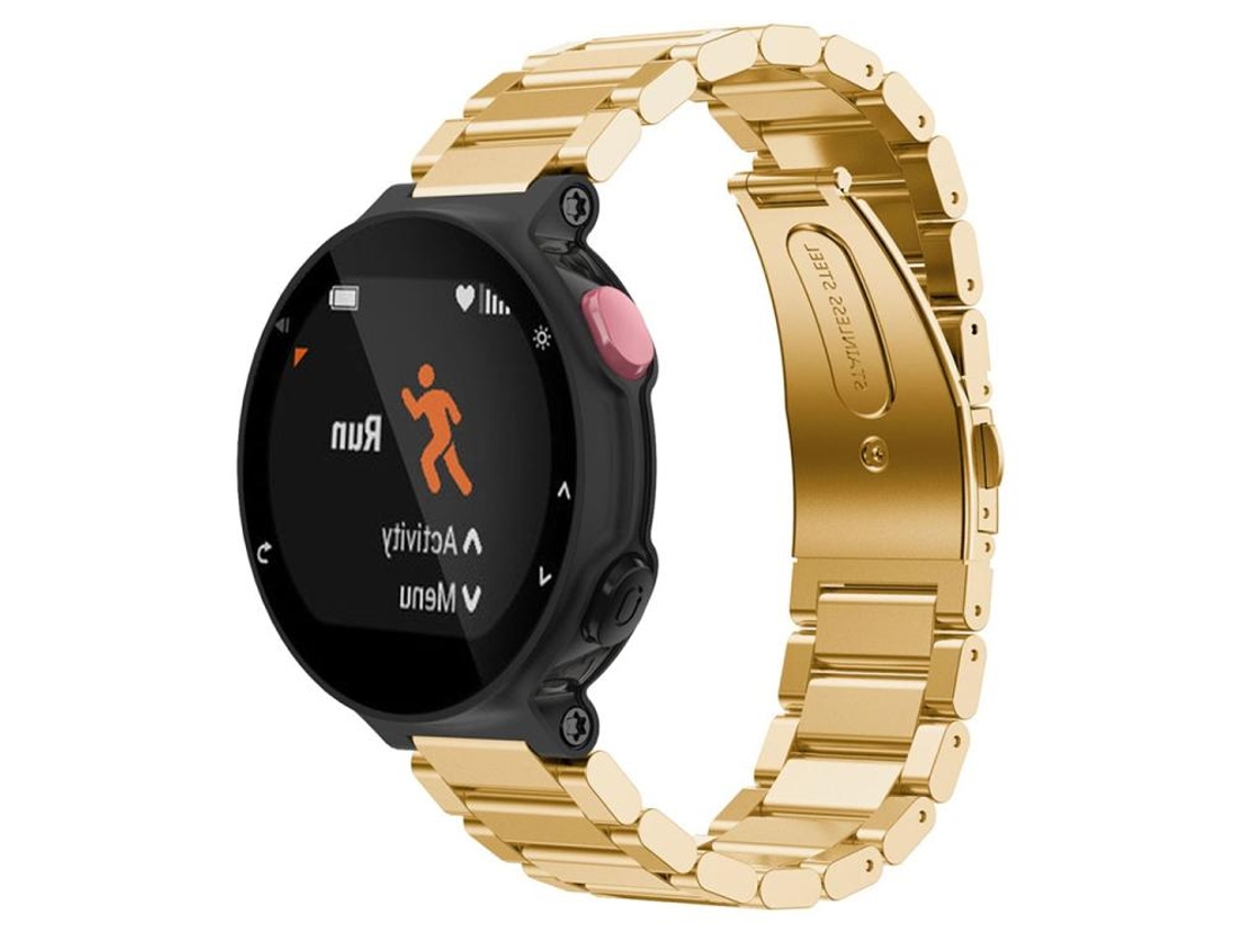 Bracelete para Garmin XIAOMOYU Forerunner 220 / 735 / 735xt / 230 / 235 Metal Liberação Rápida Três Contas Dourada