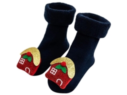 Calcetines De Piso De Animales Cartoon Bonitos 3d Para Bebés Y Niños Pequeños Con Estiramiento De Papá Noel