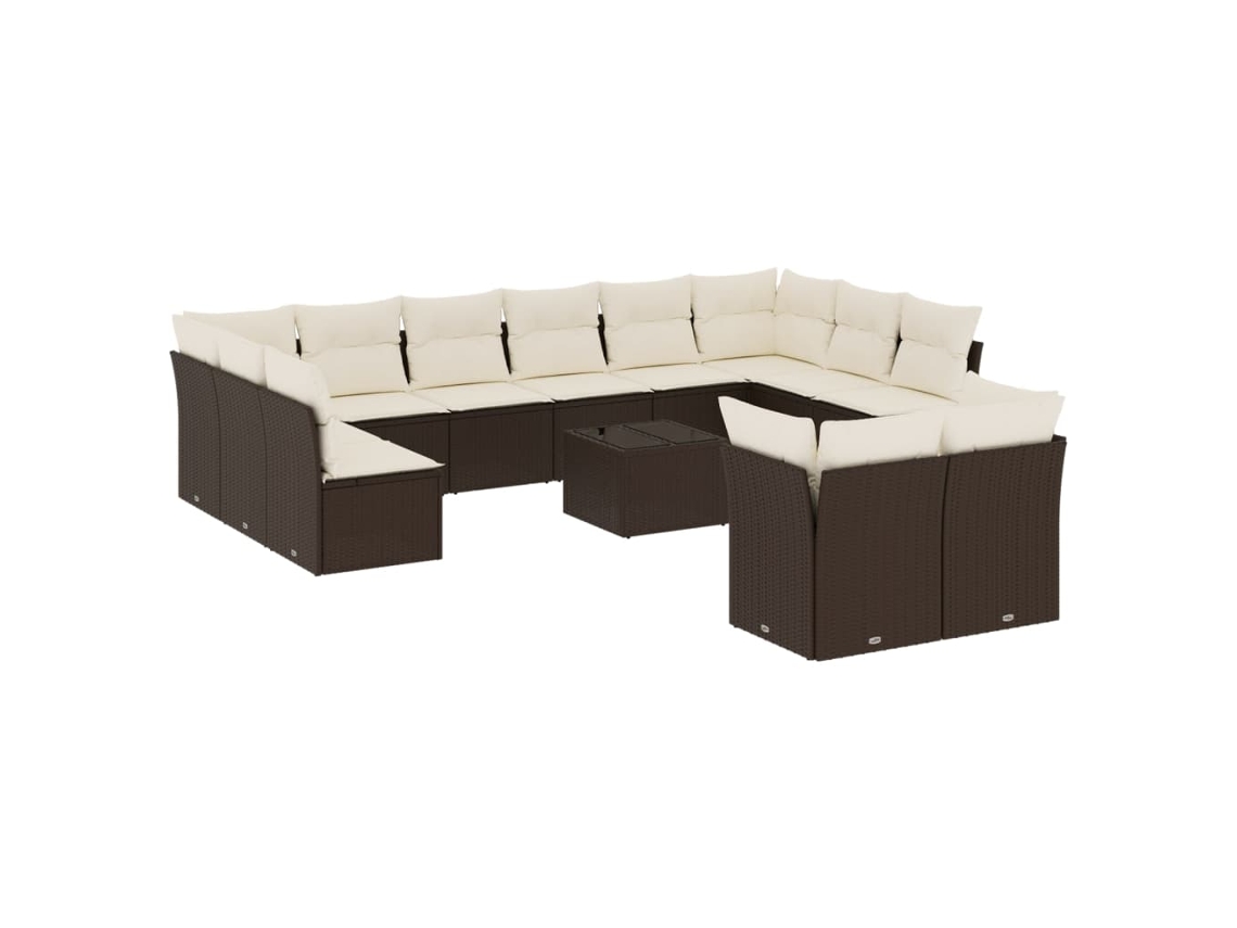 Garden Sofa Set, Garden Sofa Sets Vidaxl Marrom Rattan / Vime (n/a)