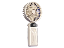 Ventilador de Mão USB Recarregável 5 Velocidades com Display Digital 800mah