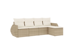 Garden Sofa Set, Garden Sofa Sets Vidaxl Bege Rattan / Vime (n/a)