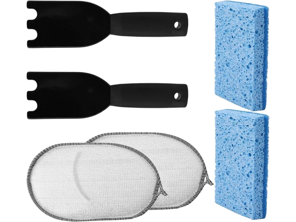 Limpeza de Grelhas Acessórios de Limpeza para Churrasqueira com Esponjas Raspador de Grelha, para Pátio, Camping, CHABERLU