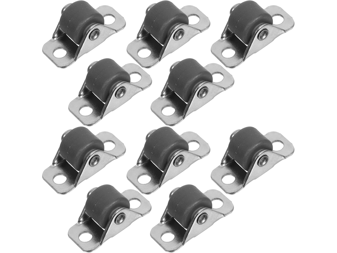 Varas giratórias silenciosas em metal, 10 peças, Prateado