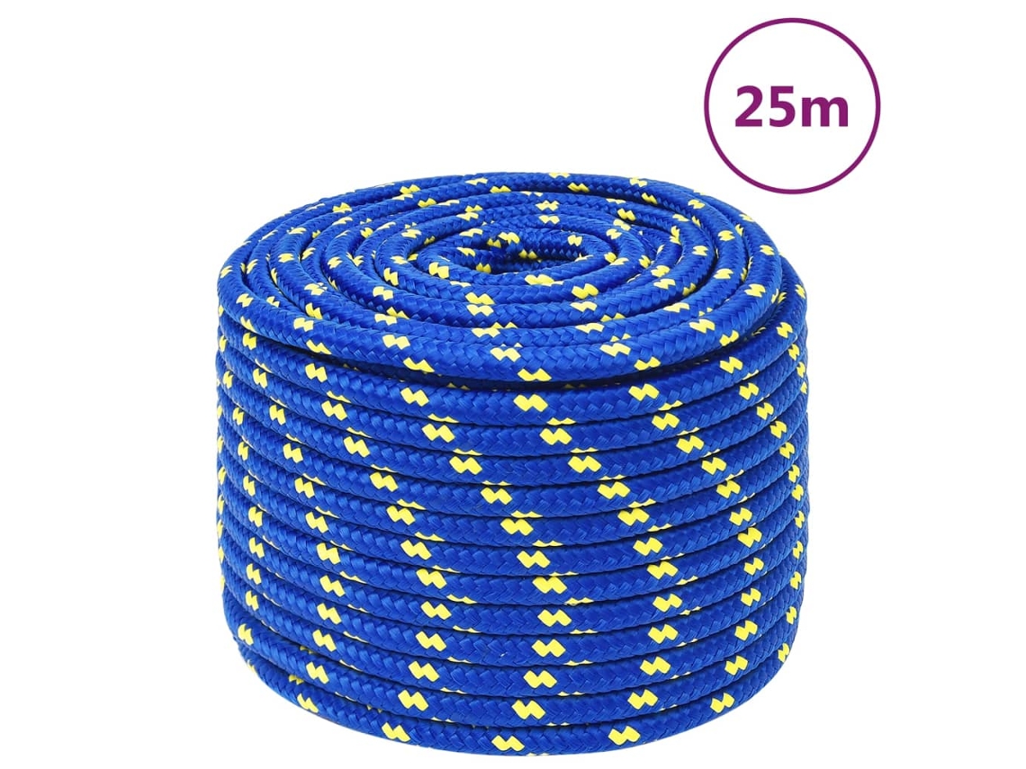 Vidaxl Corda De Barco 12 Mm 25 M Polipropileno Azul