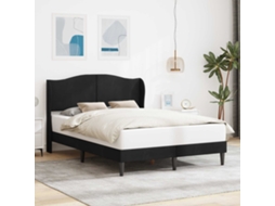 Vidaxl Estrutura Da Cama Com Cabeceira Preto 160 X 200 Cm Veludo