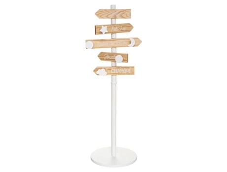 Cabide infantil com prato branco H115cm Atmosphera Interior Creator Atmosphera Créateur Dintérieur