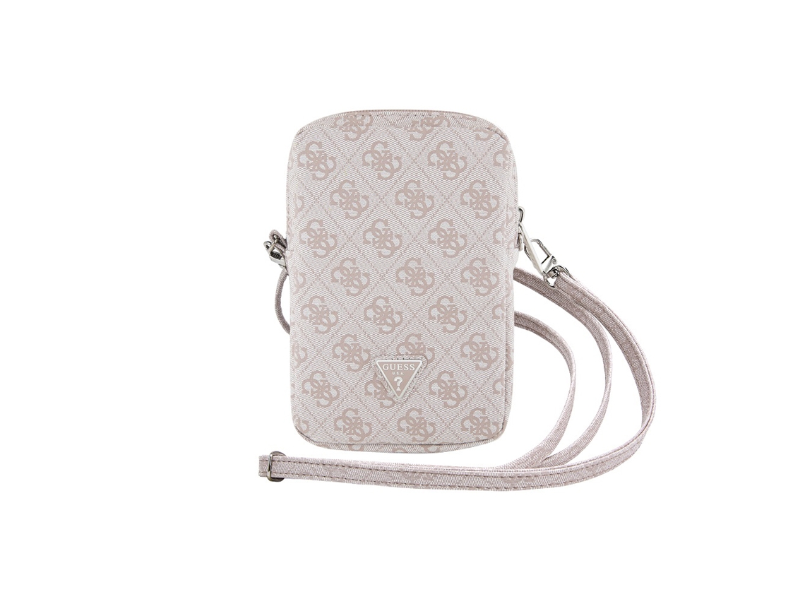 Bolsa De Ombro Com Fecho Para Telemóvel 4g Com Logótipo Triangular Rosa