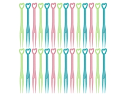 Picaretas de Plástico Descartáveis para Coquetel Garfos de Frutas Palitos de Coquetel Garfos de Bolo 9Cm Estilo 4