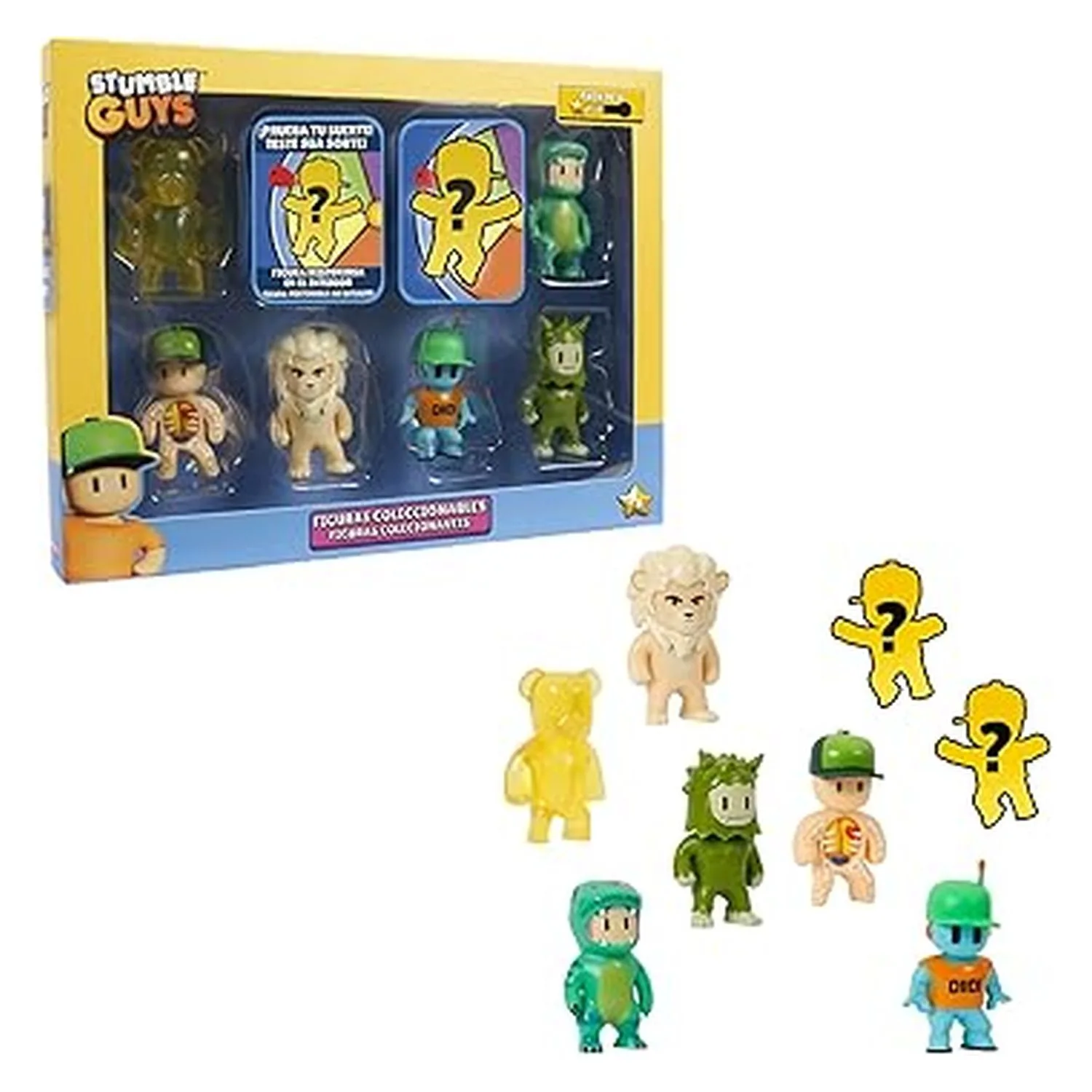 Bizak Stumble Guys Pacote de 8 figuras T Rex Guy e Robot Guy, fãs de brinquedos 64112072 Trex Robo Bizakp25