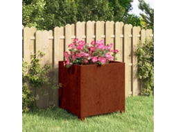 Vidaxl Vaso/floreira Com Pernas 40x40x40 Cm Aço Corten Cor Enferrujado