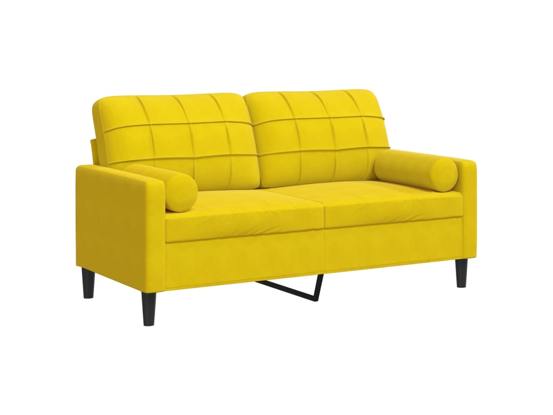 2-seater Sofa, 2-seater Sofas Vidaxl Amarelo Veludo (n/a)