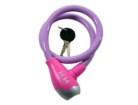 Cadeado De Bicicleta Infantil Em Espiral Da Minnie Mouse Lubex