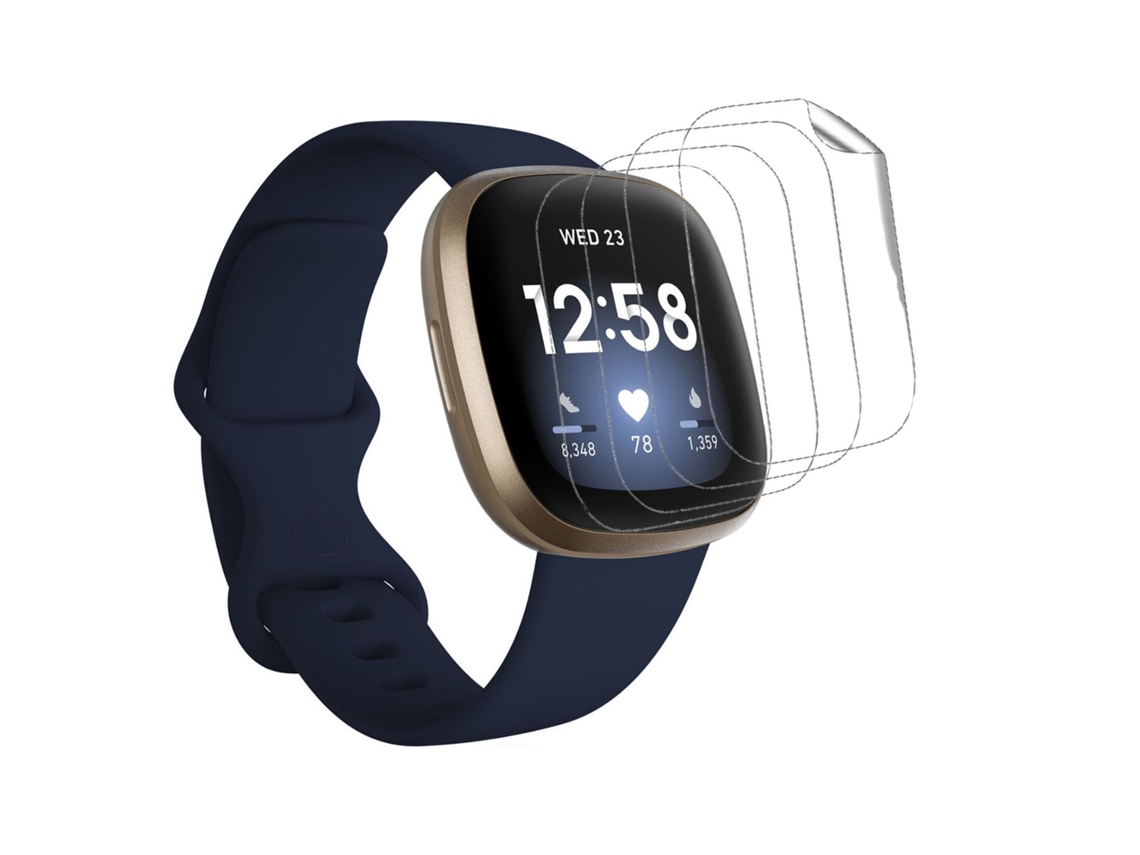 Kit 4 Películas Flexshield com Lâmpada Uv Fitbit by Google Versa 3 Transparente