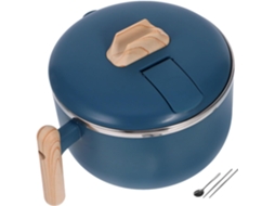Tigela Para Ramen Uonlytech De 1200ml Em Aço Inoxidável Com Tampa, Design Multifuncional E Isolamento Térmico Para