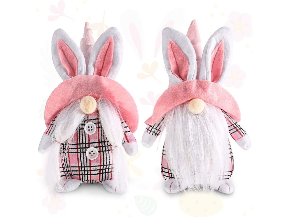 2 Peças Gnomos Coelho Pascoa Tomte Elfo | S/MARCA