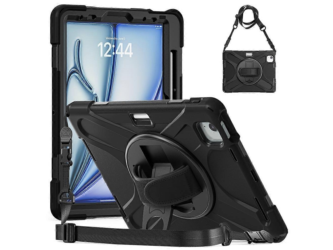 Capa híbrida de silicone para tablet WeBake com suporte giratório e alça de ombro