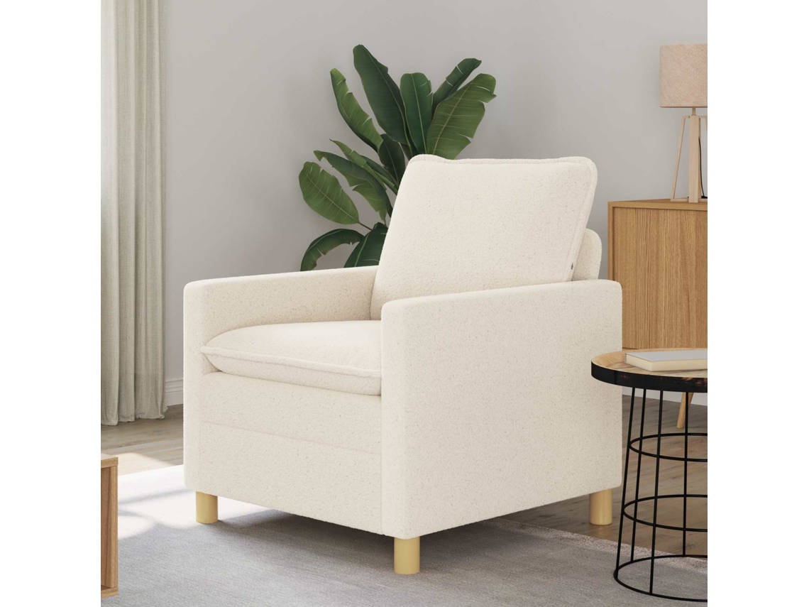Vidaxl Sofá Creme 76 X 81 X 87,5 Cm Tecido