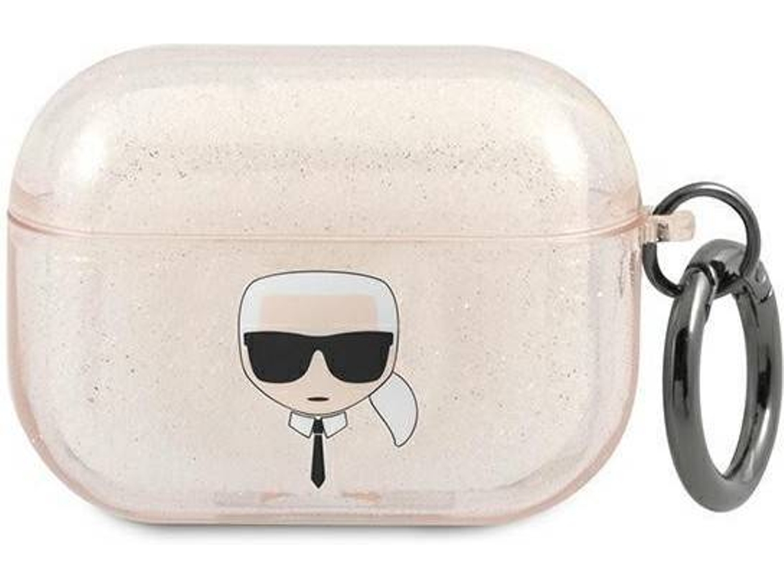 Capa Apple Airpods Pro KARL LAGERFELD Glitter Dourado