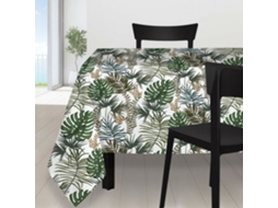 Toalha de Mesa SOLEIL DOCRE Retangular Manchas Amazonie Poliéster Branco (300 cm)