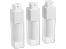 Conjunto De 3 Frascos De Viagem De Plástico Branco De 30ml, Ideais Para Loção.