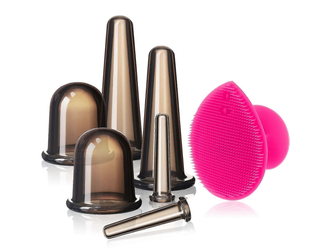 Kit De Ventosas Faciais Para Massagem No Rosto E Olhos.