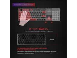 Teclado Mecânico LAXISCREED 82 Teclas