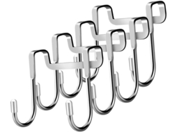 Conjunto De 4 Ganchos Duplos Para Porta De Banheiro, Suporte De Toalha E Porta Dos Fundos.