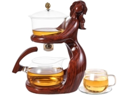 Conjunto De Bule De Vidro Com Infusor E Chaleira Com Tampa.