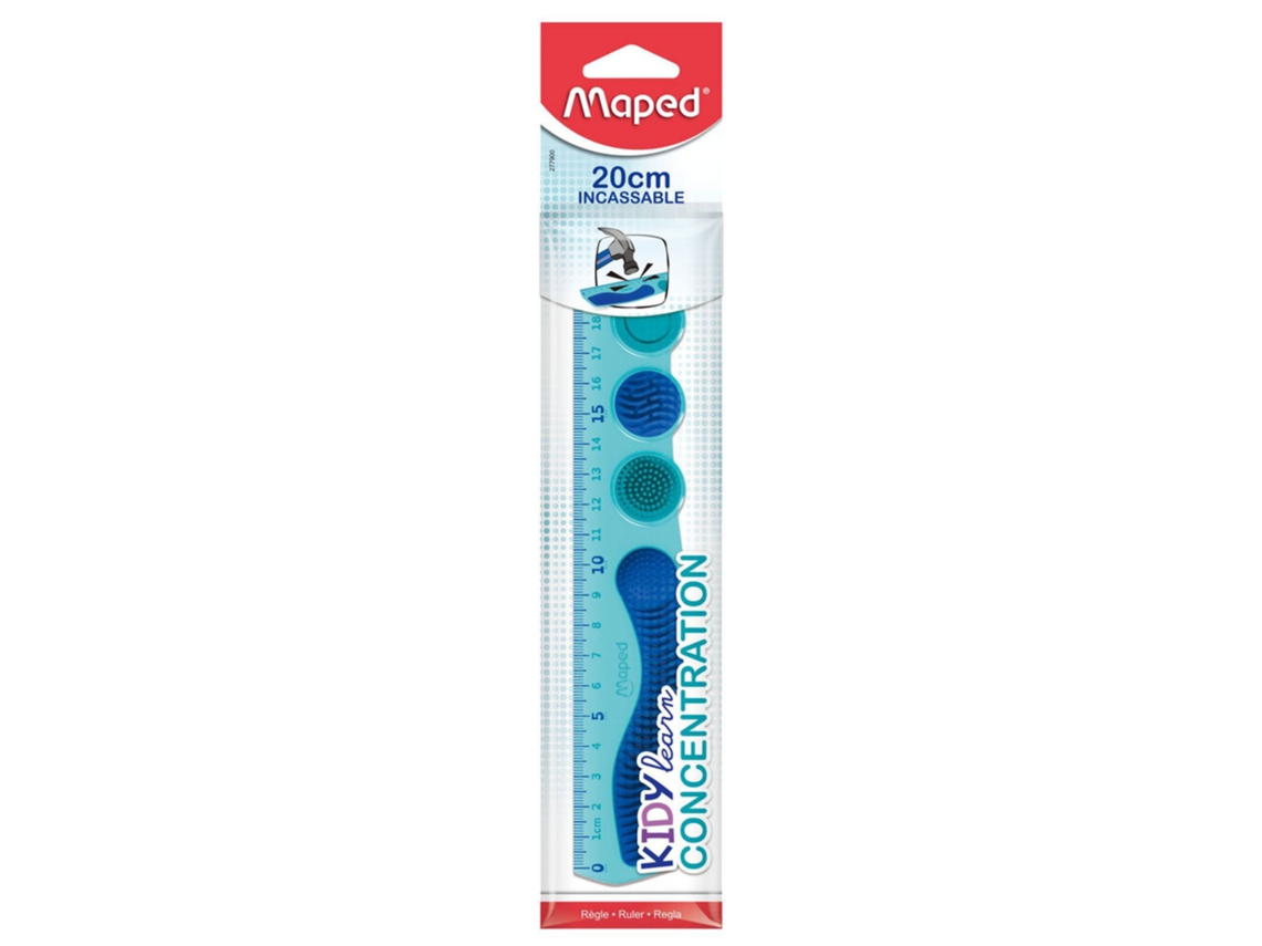 Régua 20cm Kidy Learn Concentration Azul Maped
