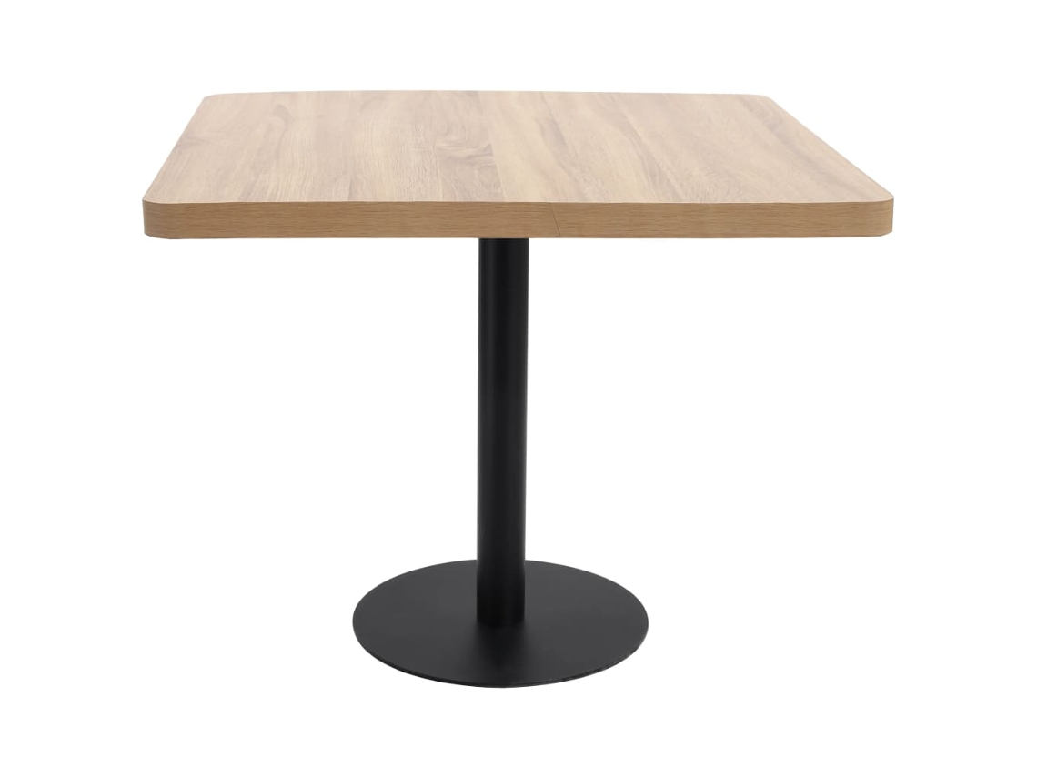 Mesa Bistrô | Mesa De Bar 80x80 Cm Mdf Marrom-claro
