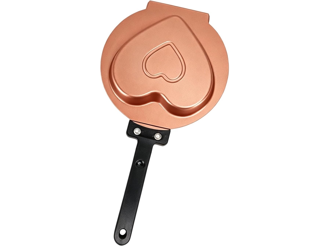 Frigideira Profissional Dupla Face Em Formato De Coração Com Cabo, Ideal Para O Café Da Manhã