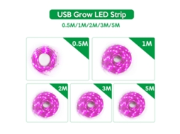 Lâmpada Led De Crescimento Espectral Usb 5v 3m Para Plantas Internas