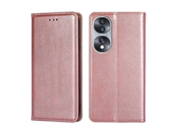 Capa De Celular Magnética De Couro Para Honor 70 Gloss Oil Solid Color