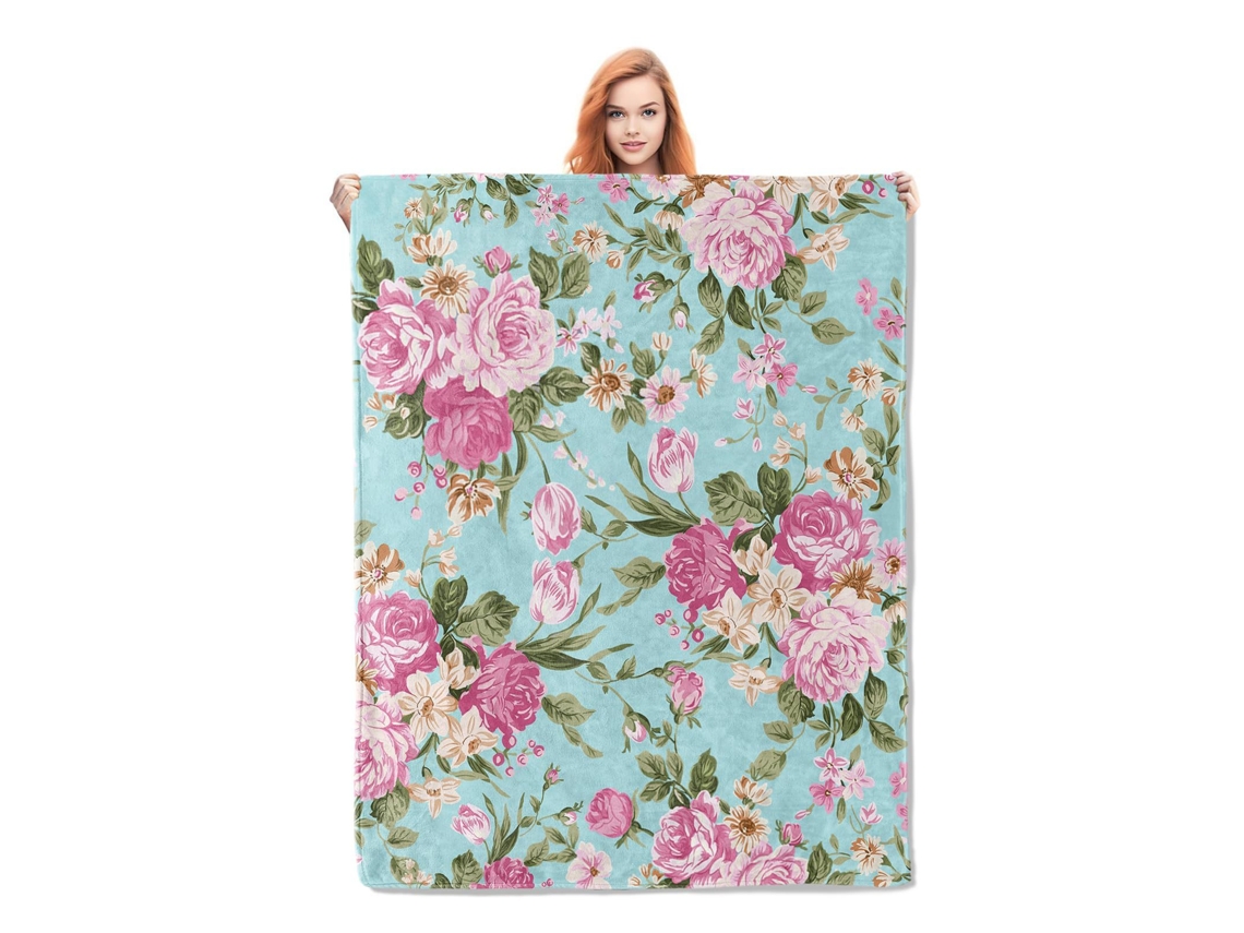 Mantas Românticas De Flanela, Macias, Confortáveis ​​e Leves Para Quarto, Sofá, Cama, Para Amantes Do Terror, 100x150cm Flor Hexinyigjly