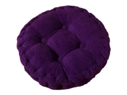 Cojin Redondo Nova Line 40x40cm, Roxo, Confortável para Casa, Cozinha, Jardim, Escritório