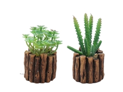 2 Peças de Bonsai Suculentos Simulados Ornamentos Criativos Flores Artificiais para Decoração Interior NEVEANCE