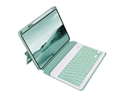 Lurelia Capa Com Teclado Bluetooth Para Ipad 9.7/2018/2017, Giratória, Acrílico, Verde