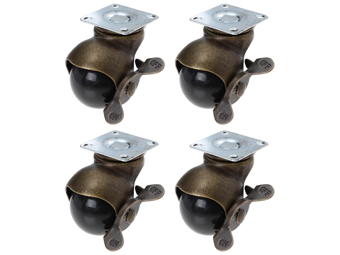 Conjunto De 4 Rodízios Giratórios De 1,5 Polegadas - Modelo Resistente