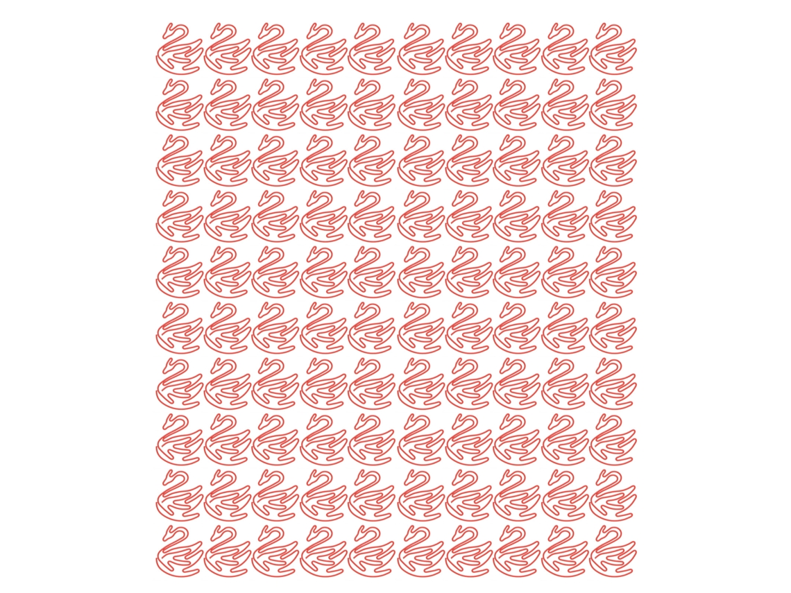 100 Clips Metálicos Em Forma De Cisne, Bonitos E Portáteis, Para Casa, Escola E Escritório.