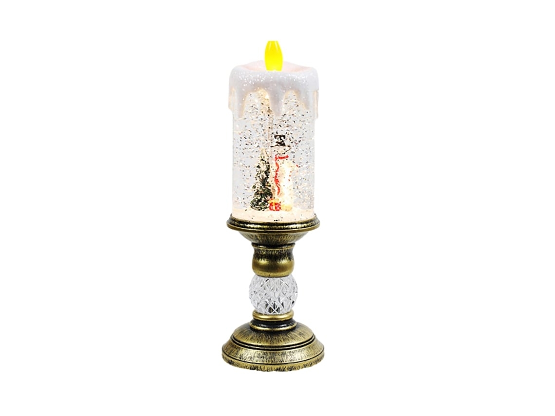 Vela De Natal Led, Alimentada Com Pilhas, Com Design De Boneco De Neve, Para Decoração Natalina. Stelasplen