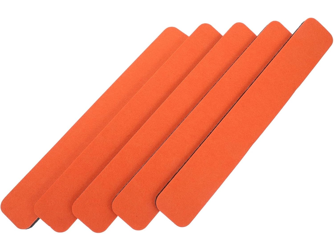 Tiras de feltro autoadesivas, uso versátil para murais, com 30 tiras, cor laranja, para mesa e escola.