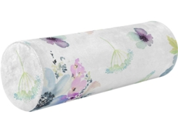 Frodotgv Almofada Cilíndrica Longa Formato de Flor Aquarelada para a Região Cervical, Pequena Decorativa