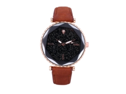 Reloj De Cuarzo Unisex Con Dial Redondo Elegante Casual Café