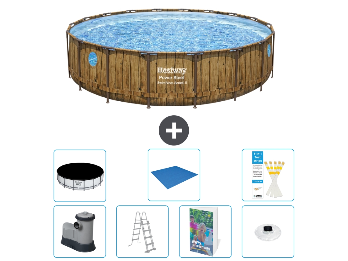 Bestway Piscina Bestway Power Steel Redonda - 549x122 Cm - 8-peças S596